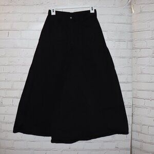 🖤 Frontier Classics Black Bell‑Bottom Pants · Kids Size 10 · HUGE 52" Bells